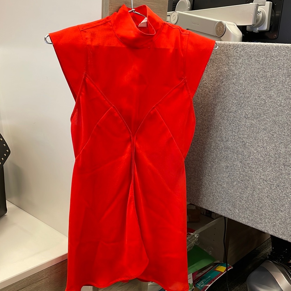 Victoria Beckham Red Blouse